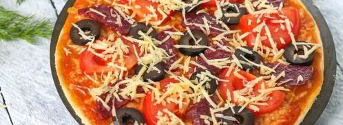 тесто для пиццы без дрожжей на молоке. Шаг 9