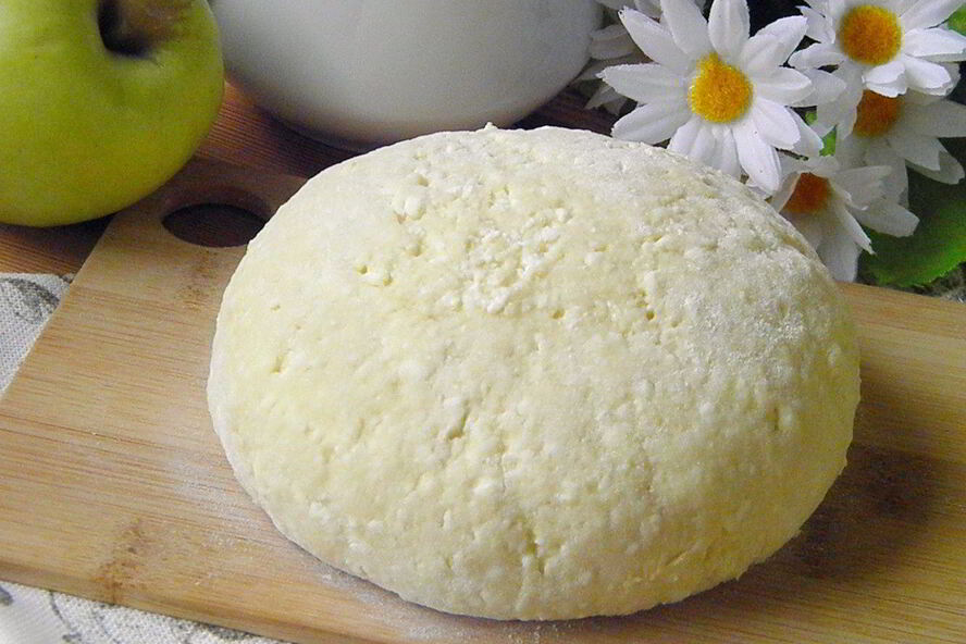Рецепт творожного теста для пирога с яблоками