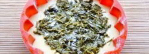 бисквит на кефире с консервированным щавелем. Шаг 4