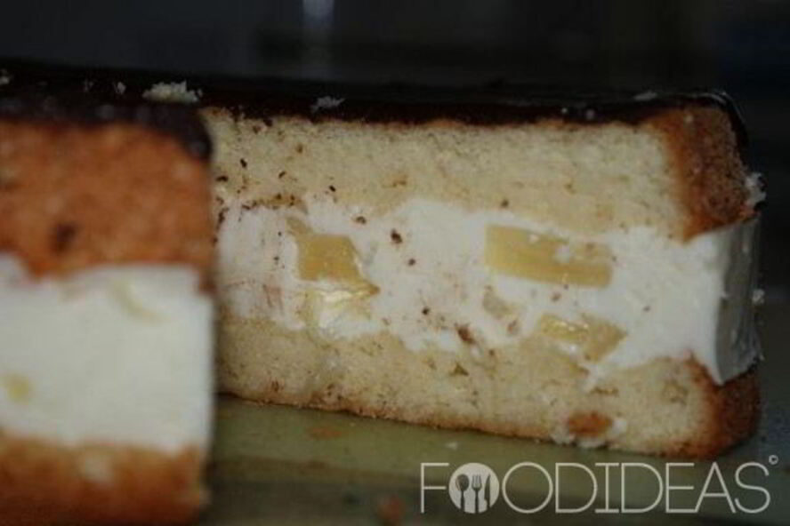 Рецепт бисквитного торта с творожным кремом