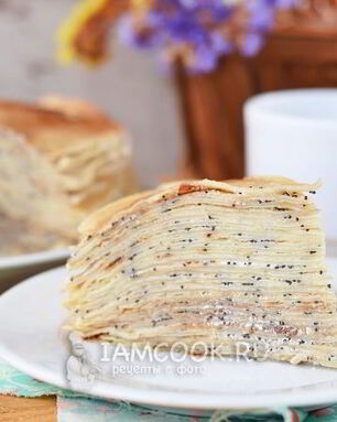 Блинный торт со сгущенкой