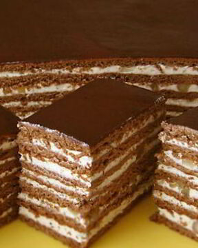 Домашний торт Спартак с заварным кремом