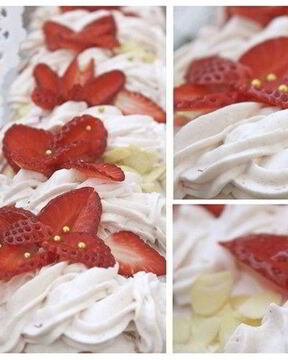 Клубничный бисквитный рулет