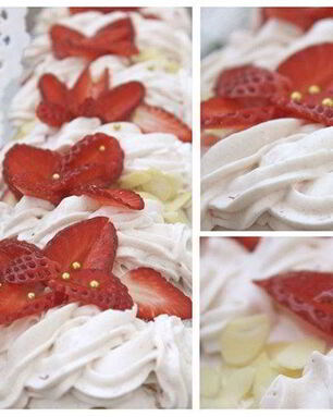 Клубничный бисквитный рулет