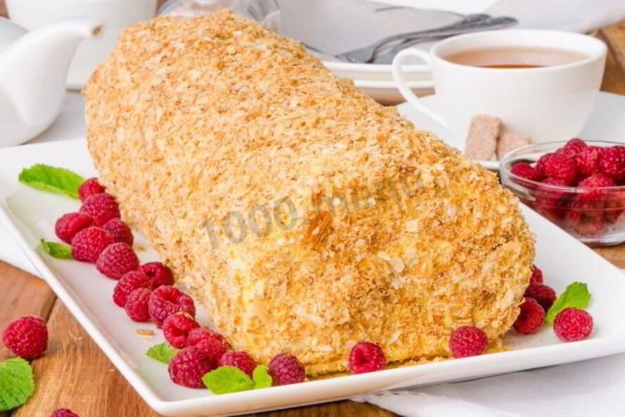 Рецепт торта полено слоеное