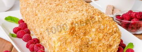 торт полено слоеное. Шаг 25