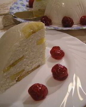 Творожно-банановый торт-купол