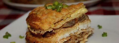 закусочный блинный торт. Шаг 7