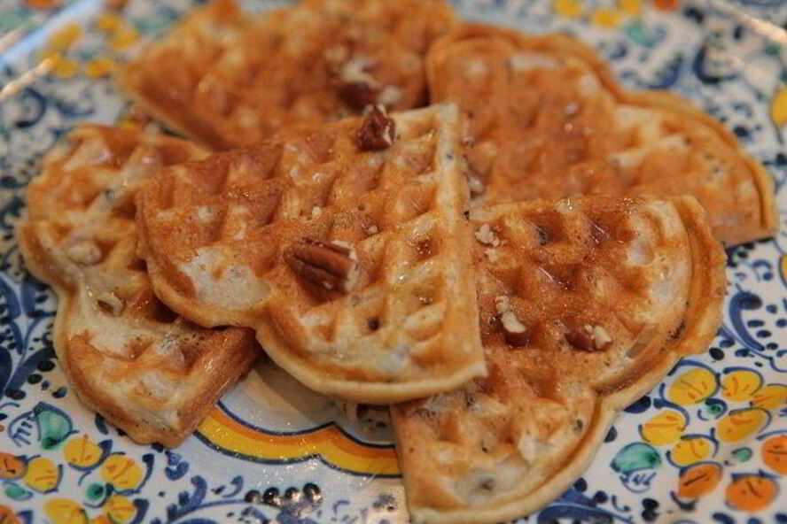 Рецепт бельгийских вафель с диким рисом