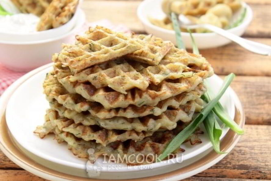 Рецепт вафель из картофеля с укропом