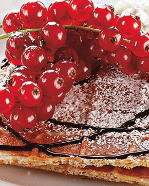 Вафли с горячим шоколадом