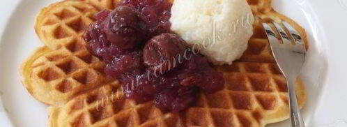 вафли с рисовой кашей и киселем. Шаг 12