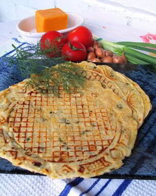 Вафли с сыром и зеленью