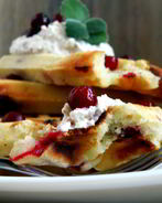 Венские вафли с брусникой на кукурузной муке