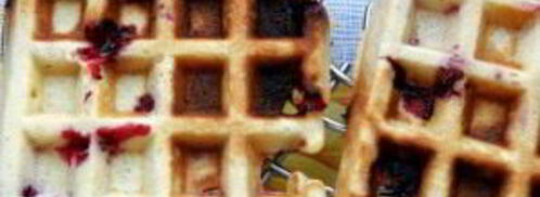 венские вафли с брусникой на кукурузной муке. Шаг 5