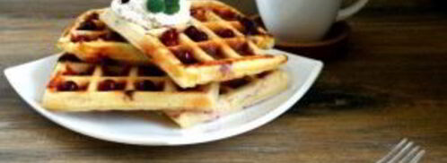 венские вафли с брусникой на кукурузной муке. Шаг 6