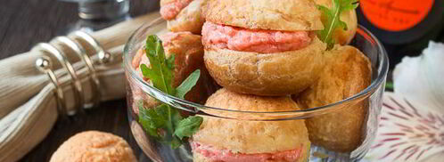 профитроли с кракелюром и лососевым муссом. Шаг 20