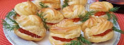 профитроли с красной икрой. Шаг 11