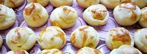 профитроли с пармезаном и муссом из крабового мяса. Шаг 7