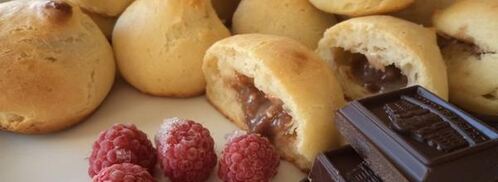 профитроли с шоколадно-ореховым кремом. Шаг 8