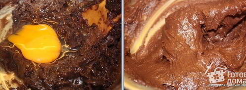 шоколадные профитроли со сливочно-шоколадным кремом. Шаг 3