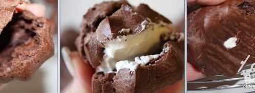 шоколадные профитроли со сливочно-шоколадным кремом. Шаг 6