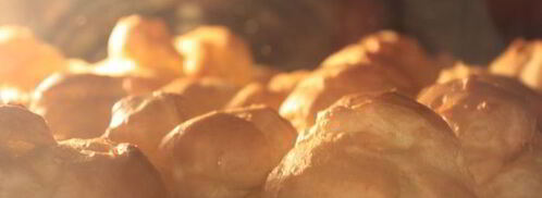 торт из профитролей с вишней и шоколадом. Шаг 6