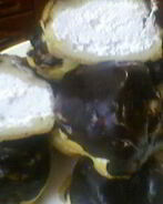 Эклеры с бананово-йогуртовым кремом