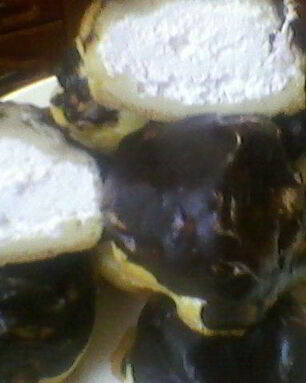 Эклеры с бананово-йогуртовым кремом