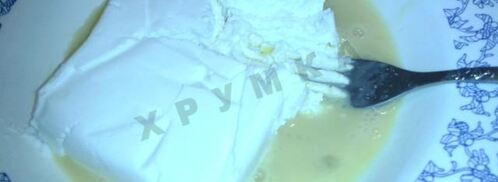 диетическая творожная запеканка с бананом. Шаг 3