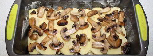 картофельная запеканка с курицей и беконом. Шаг 7