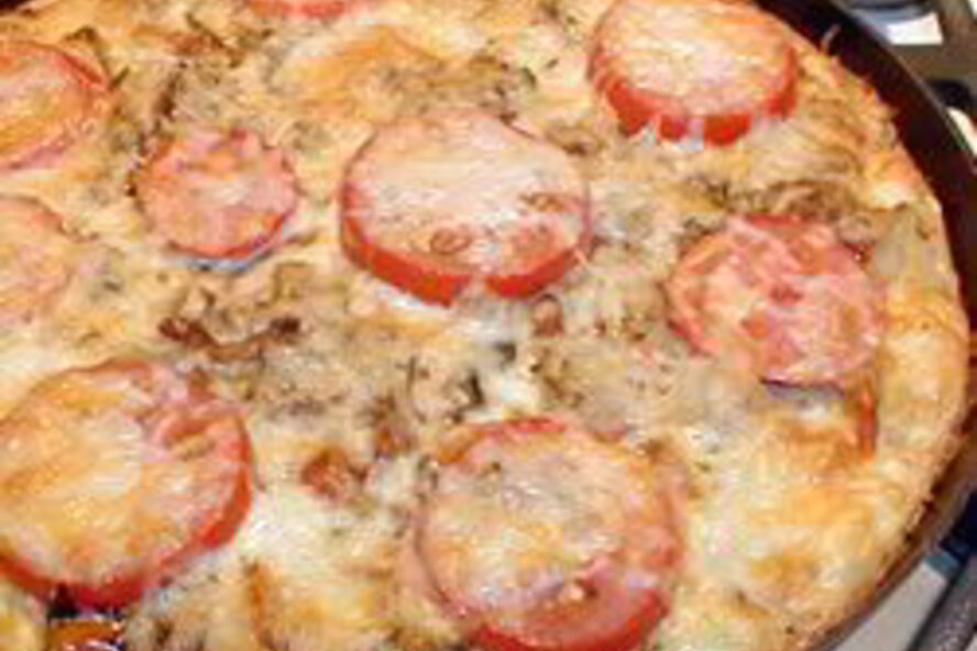 Рецепт картофельной запеканки с курицей на сковородке