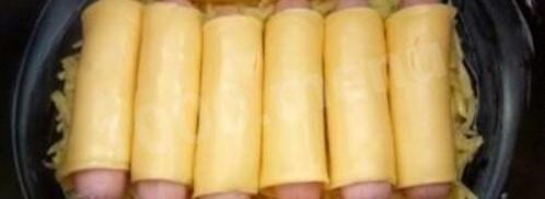 картофельная запеканка с сосисками. Шаг 2