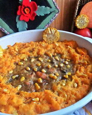 Картофельно-рыбная запеканка под соусом Бешамель