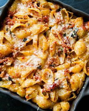 Макаронная запеканка с тунцом