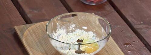 творожная запеканка со шпинатом. Шаг 2