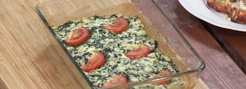 творожная запеканка со шпинатом. Шаг 3