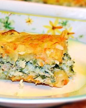 Запеканка из рыбы и картофеля