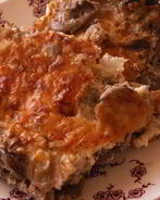 Запеканка из цветной капусты с шампиньонами и сыром