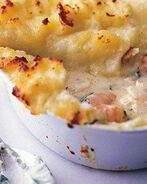 Запеканка с рыбой и картофелем