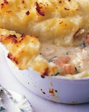 Запеканка с рыбой и картофелем