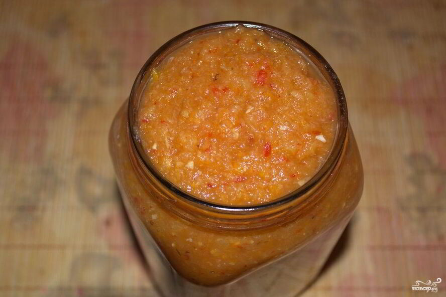 Рецепт аджики из кабачка и ябок