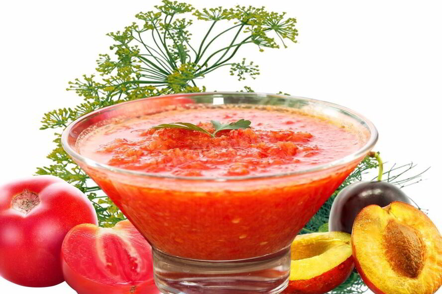 Рецепт аджики из слив с яблоками