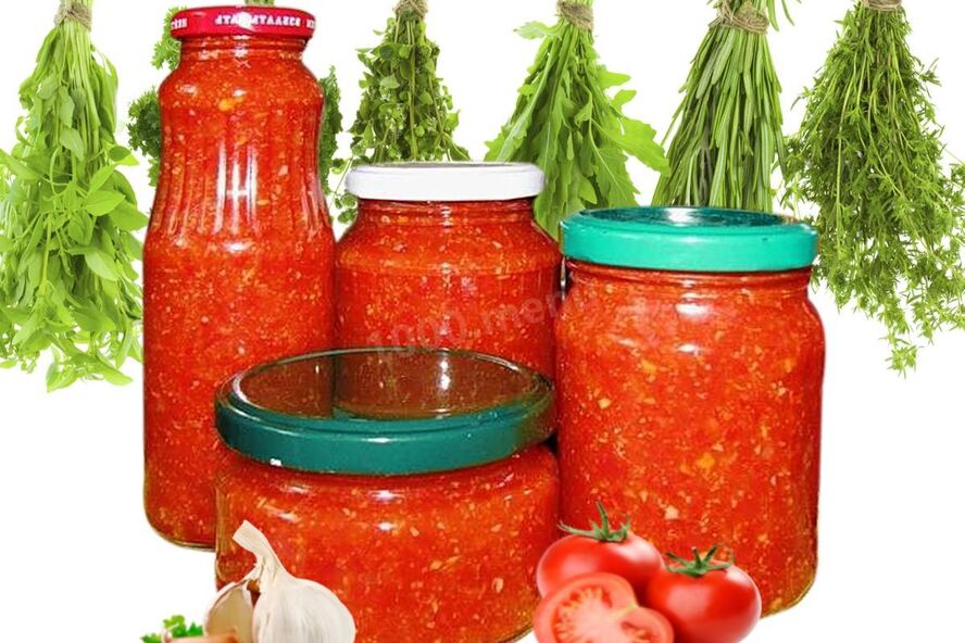 Рецепт аджики с хреном и кабачками