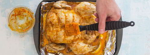 запеченная курица с аджикой и лимоном. Шаг 5