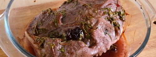 свинина, запеченная с вишневым джемом и вином. Шаг 6