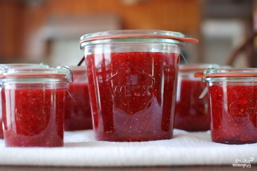Рецепт сырого клубнично-малиновый джем