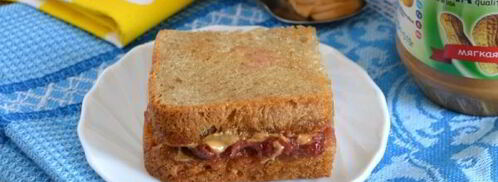 тосты с арахисовым маслом и джемом. Шаг 10