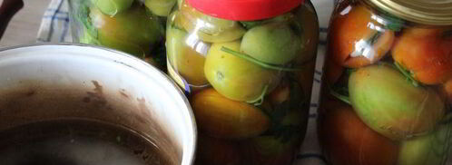 фаршированные зеленые помидоры на зиму. Шаг 5