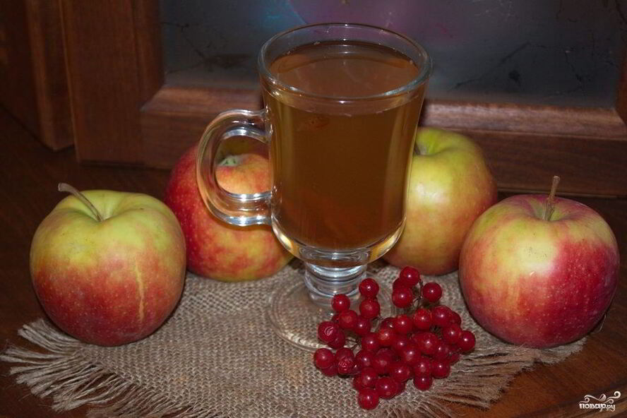 Рецепт компота из калины и яблок